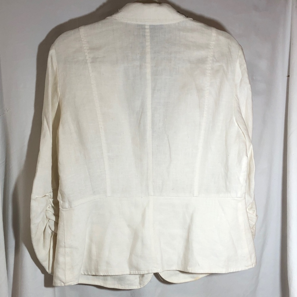 INC International Concepts Cream Embellished Jacket, Size L - Picture 9 of 9